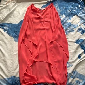 Sioni Pink Flowy Top Size Small